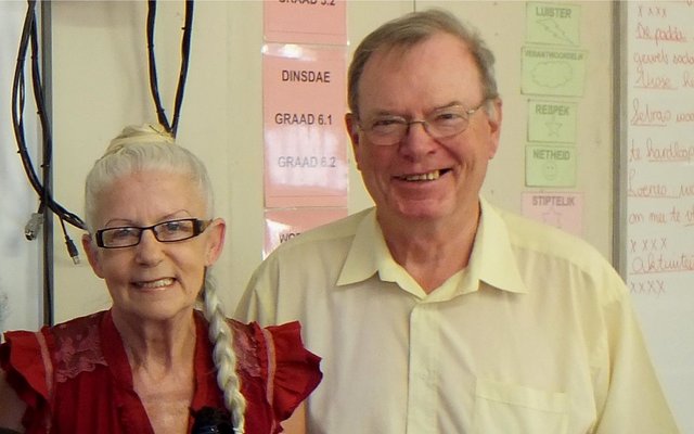 Jack Doyle saam met sy eggenote, Anita